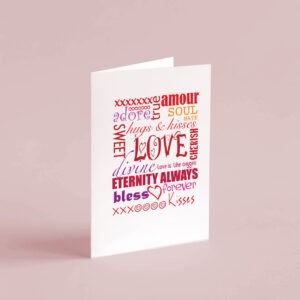Greeting Card - Words of Love