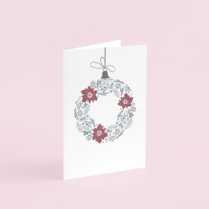 Greeting Card - Silver Wreath